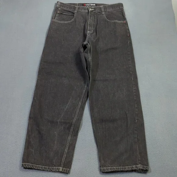 Southpole Jeans Men's 38 Fits 37x31 Black Baggy Denim Authentic Collection Y2K - Picture 1 of 15